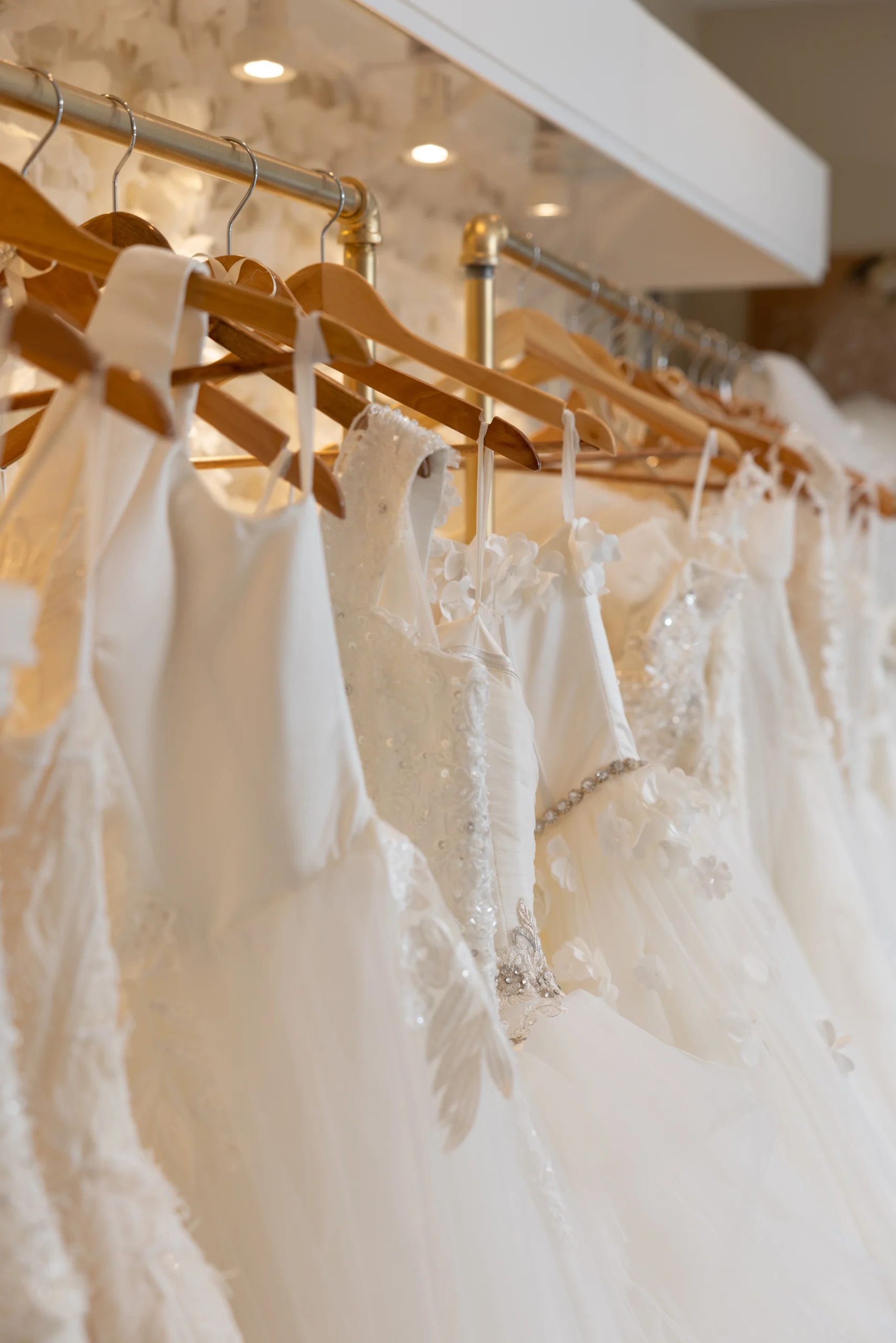 Bridal gown detail showing intricate lace craftsmanship